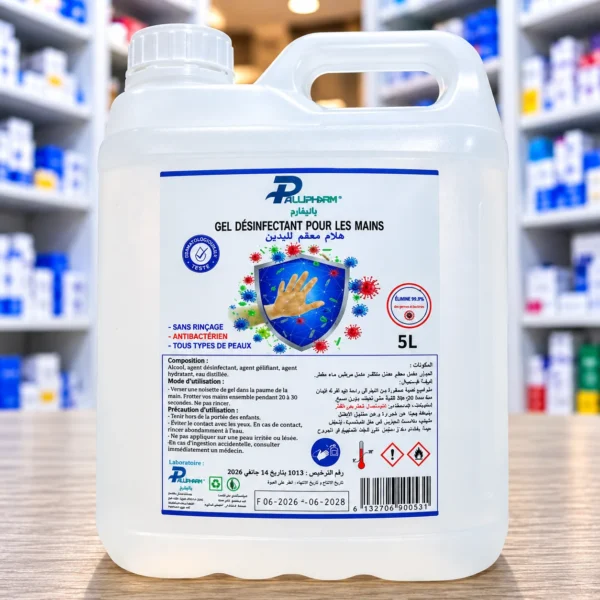 Gel désinfectant pour les mains 5L